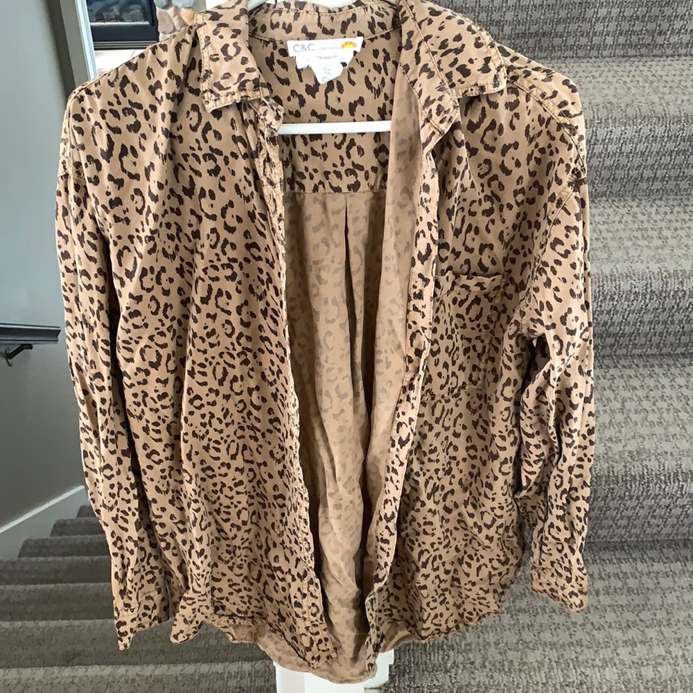 Cheetah button down.